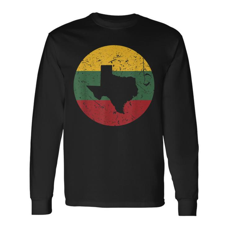 Proud Texan-Lithuanian Heritage From Texas Lithuania Home Long Sleeve T-Shirt