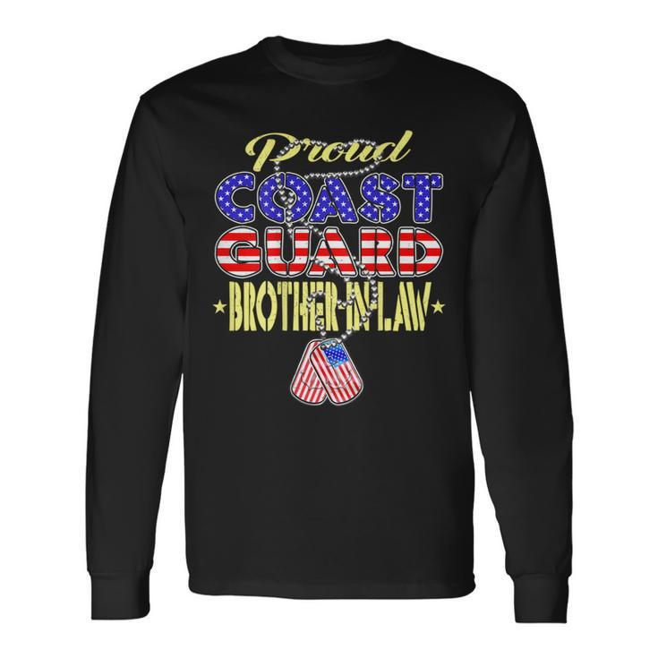 Proud Us Coast Guard Brother-In-Law Dog Tags Military Long Sleeve T-Shirt