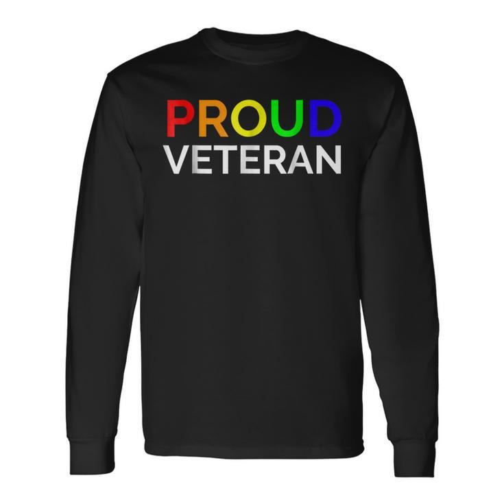 Proud Veteran Lgbtq Pride Veterans Day Tshirt Long Sleeve T-Shirt