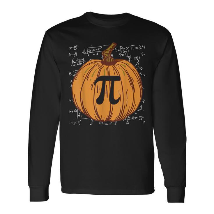 Pumpkin Pie Halloween Fall Thanksgiving Pumpkin Pi V2 Men Women Long Sleeve T-Shirt T-shirt Graphic Print