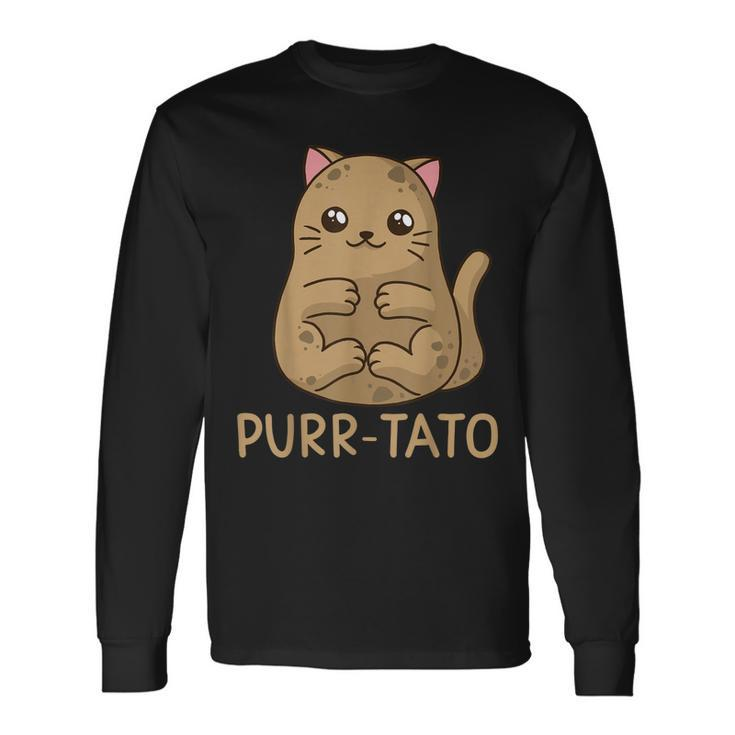 Purrtato Cat Potato Cat Lover Idaho Potatoes Long Sleeve T-Shirt T-Shirt