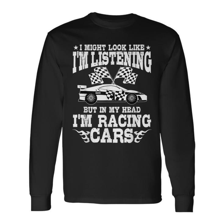 Racer Race Fast Cars Track Racetrack Racing Racers Raceday Long Sleeve T-Shirt T-Shirt