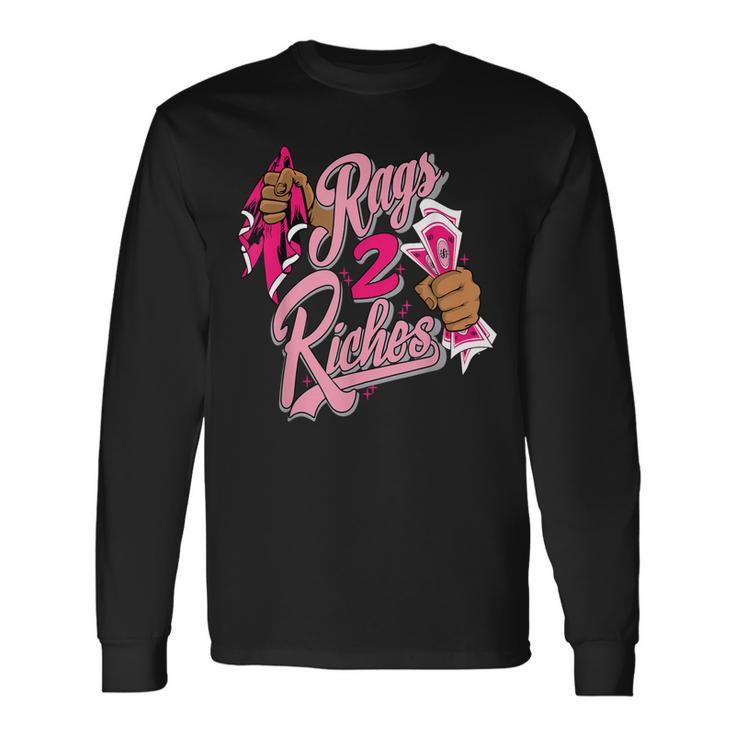 Rags 2 Riches Low Triple Pink Matching Long Sleeve T-Shirt T-Shirt
