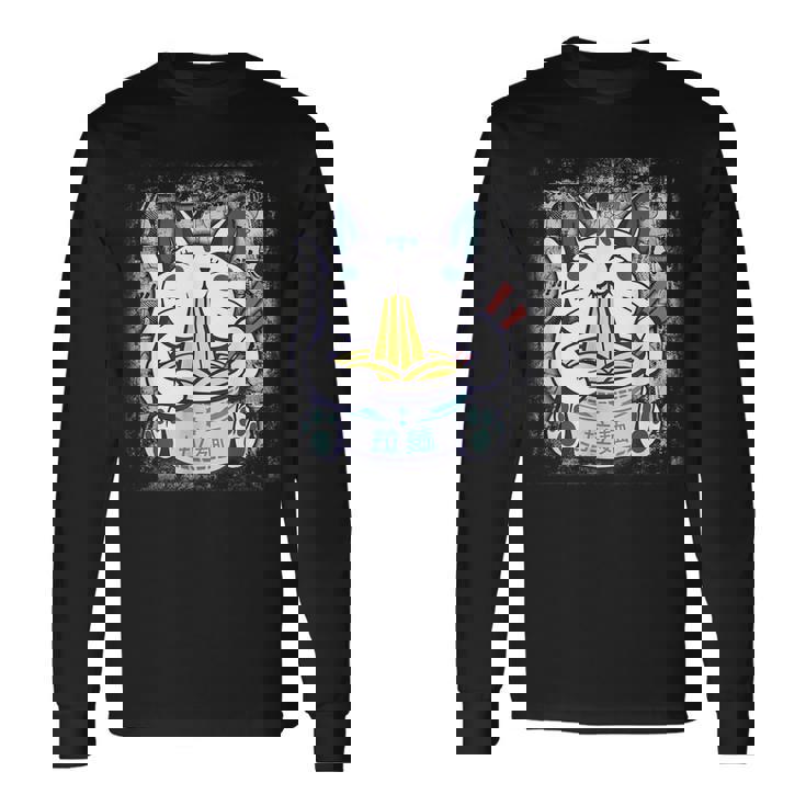 Ramen Cat Kawaii Anime Japanese Cat Lovers Kawaii Neko V4 Men Women Long Sleeve T-Shirt T-shirt Graphic Print Gifts ideas