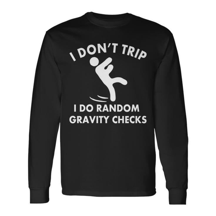 Random Gravity Checks Long Sleeve T-Shirt