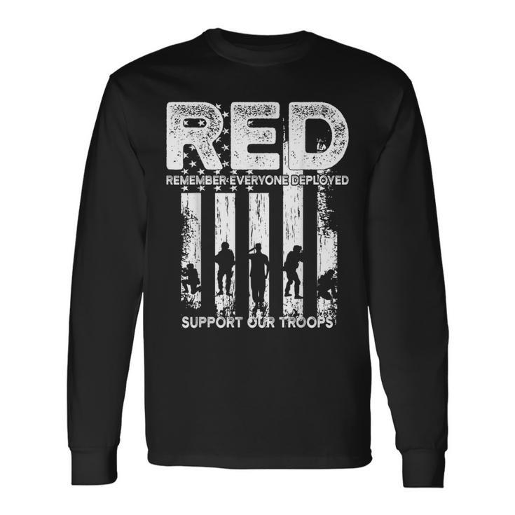 Red Friday Military Veteran Support Our Troops Long Sleeve T-Shirt