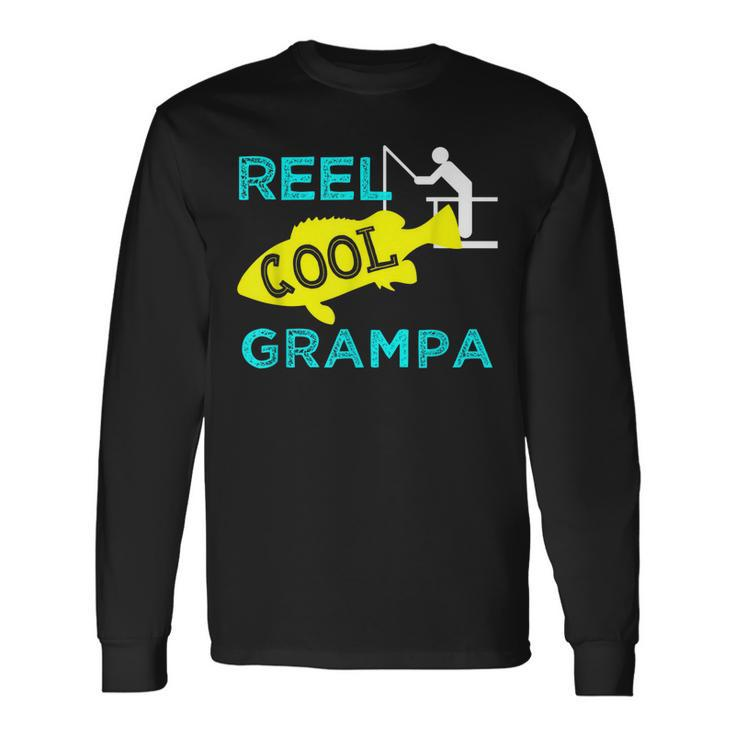 Reel Cool Grampa Fisherman Fathers Day Long Sleeve T-Shirt T-Shirt
