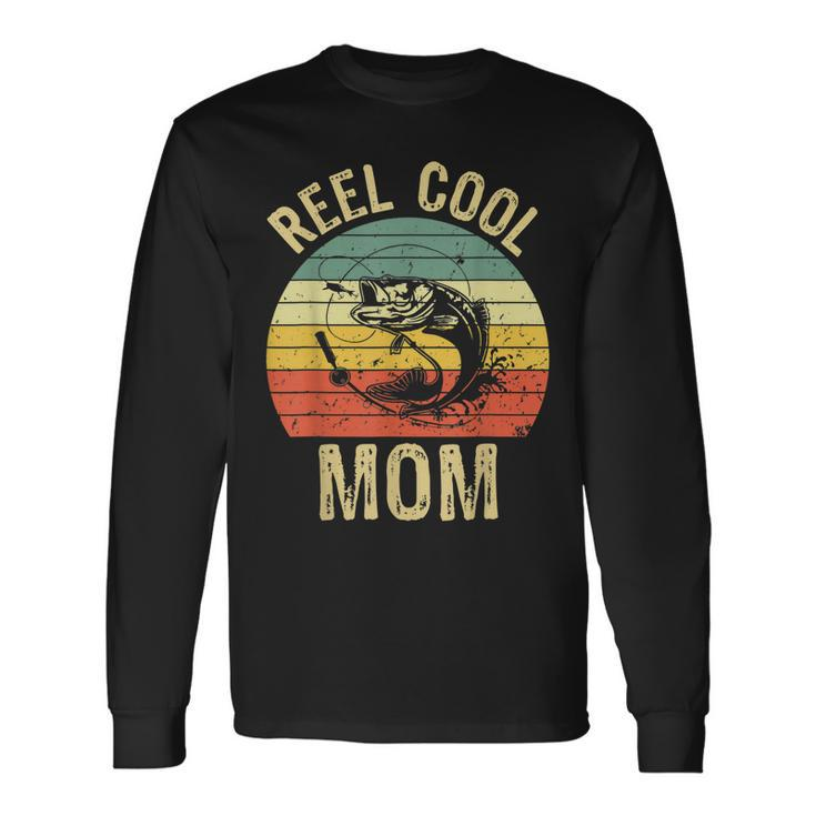 Reel Cool Mom Fishing Women Fishing Lovers Retro Long Sleeve T-Shirt