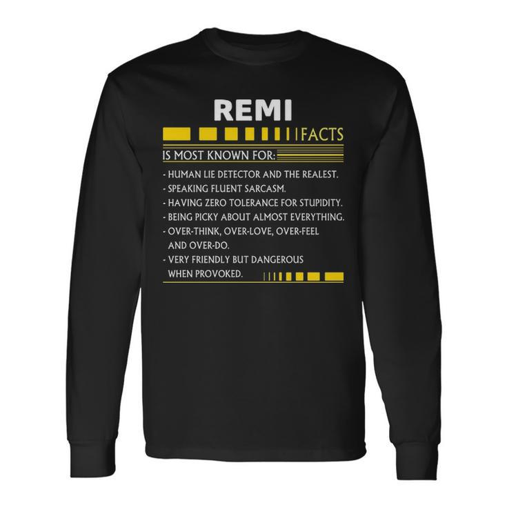 Remi Name Remi Facts V2 Long Sleeve T-Shirt
