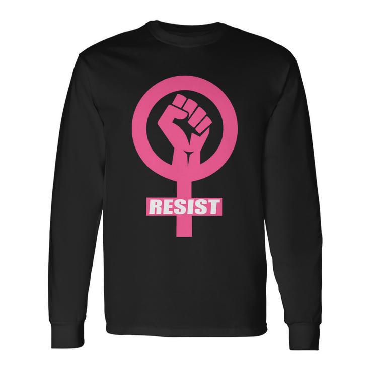 Resist Fist Rights Logo Anti Trump Protest Long Sleeve T-Shirt Gifts ideas