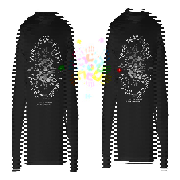 Respect Love Support Autism Awareness Support Autism Long Sleeve T-Shirt T-Shirt