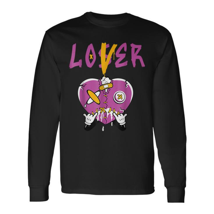 Retro 1 Brotherhood Loser Lover Heart Dripping Shoes Long Sleeve T-Shirt T-Shirt