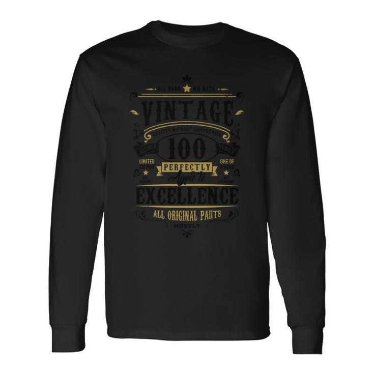 Retro 100. Geburtstag Langarmshirt, Vintage 1922 Design für Oma Langarmshirts Geschenkideen