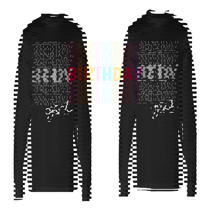 Retro Birthday For Girl Party For Princess Girl Birthday Long Sleeve T-Shirt Gifts ideas