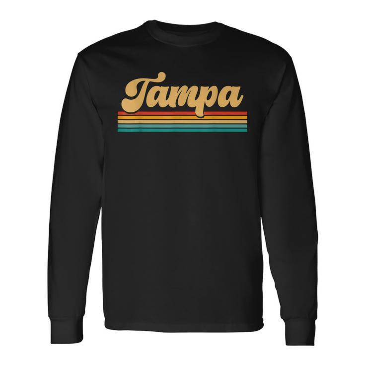 Retro City Of Tampa Florida Long Sleeve T-Shirt