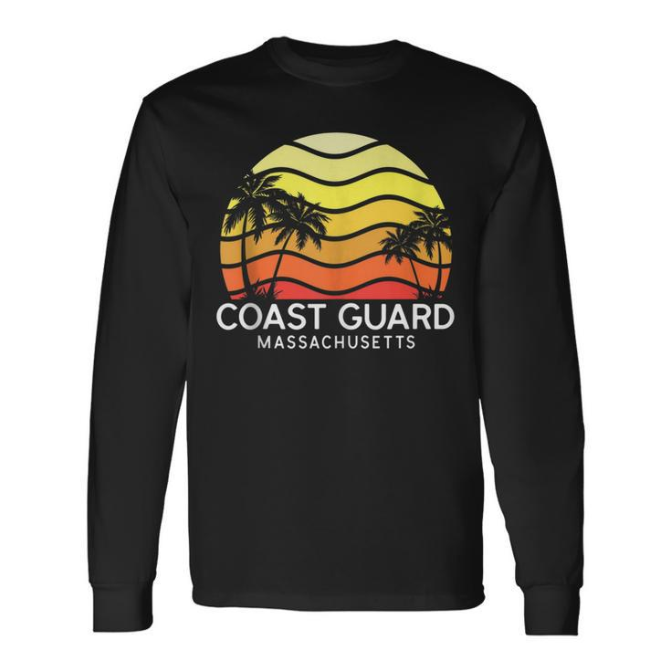 Retro Coast Guard Surf Beach Vintage Palm Venice 70S Long Sleeve T-Shirt
