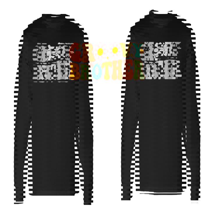 Retro Groovy Brother Matching Birthday Groovy Brother Long Sleeve T-Shirt T-Shirt