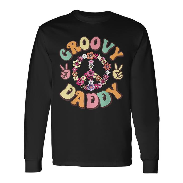 Retro Groovy Daddy And Vintage Retro Dad Birthday V2 Long Sleeve T-Shirt