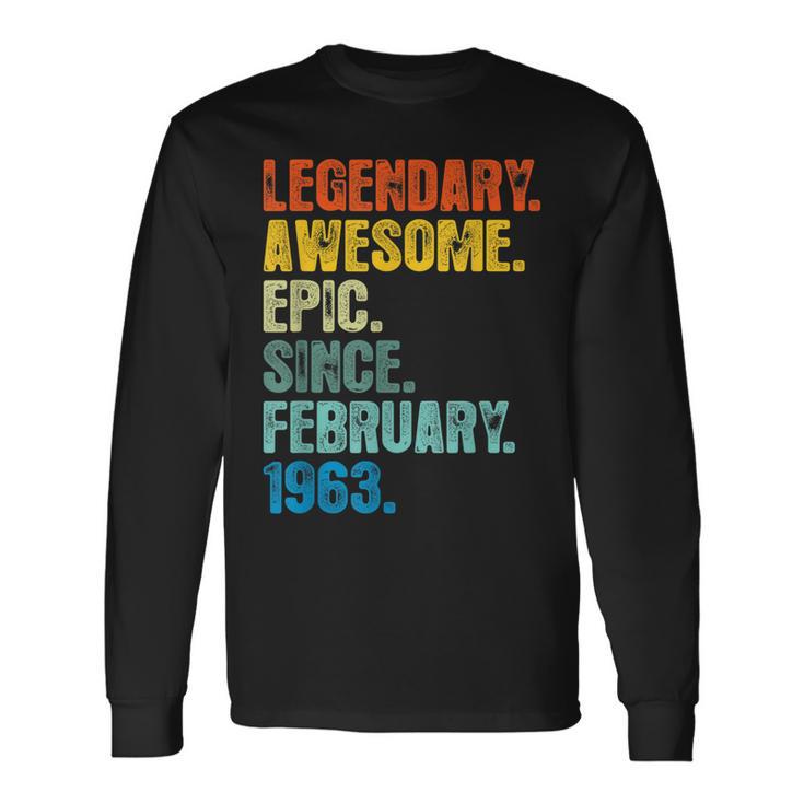 Retro Legendär Seit Februar 1963 60 Jahre Alt Langarmshirts Geschenkideen