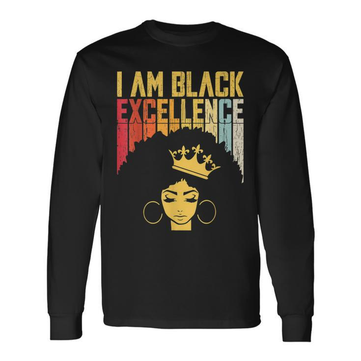 Retro Vintage Black Excellence African Pride History Month V2 Long Sleeve T-Shirt