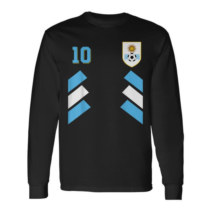 Retro10 Uruguayan Football Uruguay Soccer Uruguay Flag Long Sleeve T-Shirt T-Shirt