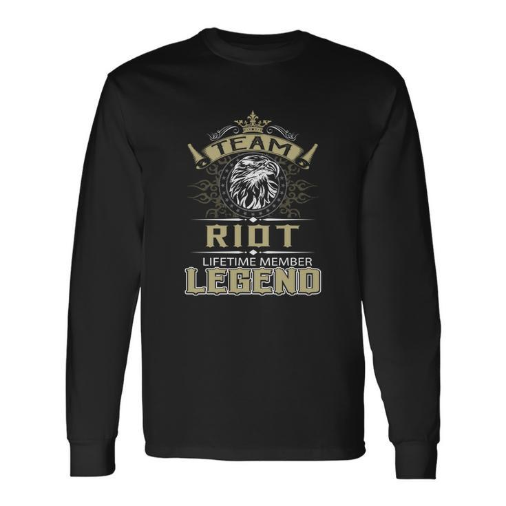 Riot Name Riot Eagle Lifetime Member Leg Long Sleeve T-Shirt Gifts ideas