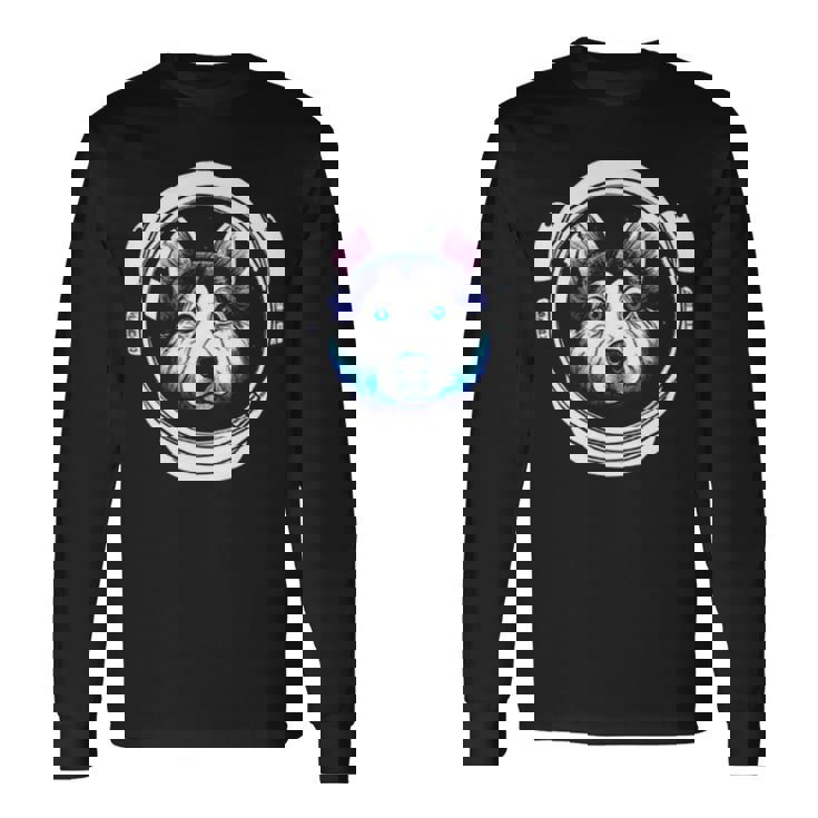 Rover The Astrodog Husky Dog Long Sleeve T-Shirt