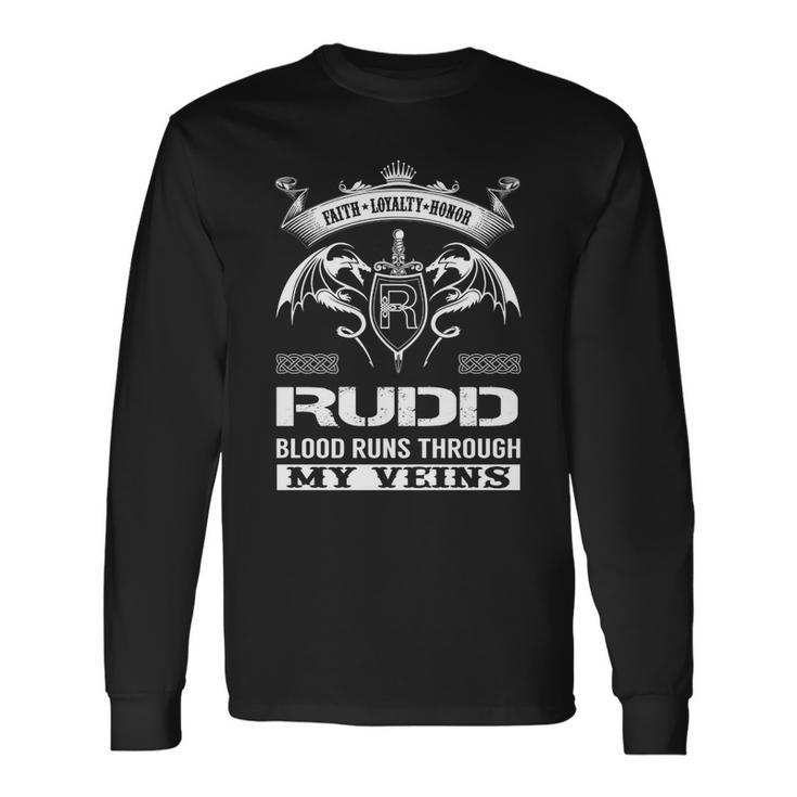 Rudd Blood Runs Through My Veins Long Sleeve T-Shirt