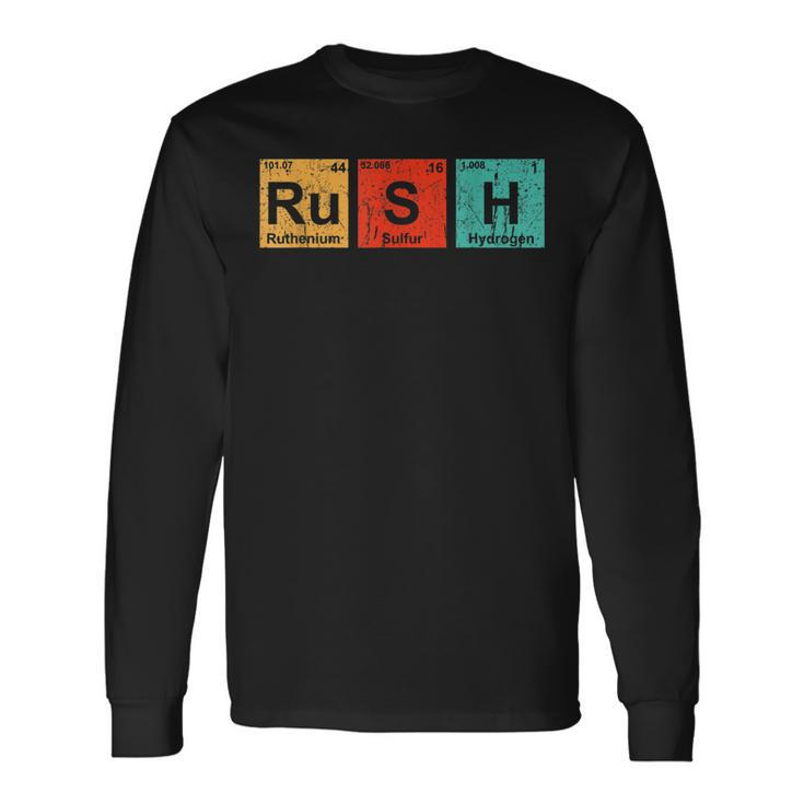 Rush Ru-S-H Periodic Table Elements Long Sleeve T-Shirt