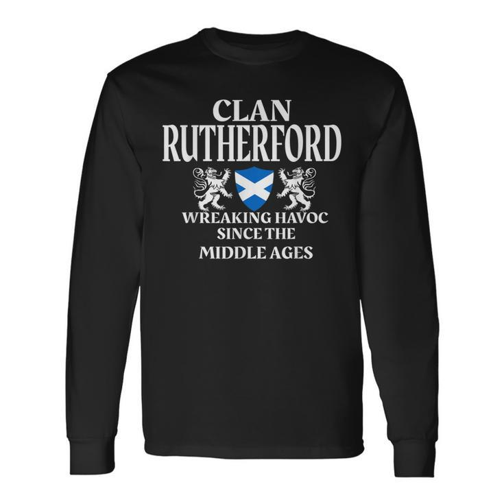 Rutherford Scottish Family Clan Scotland Name  Men Women Long Sleeve T-shirt Graphic Print Unisex