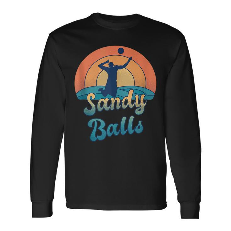 Sandy Balls For A Beach Volleyball Player Long Sleeve T-Shirt T-Shirt