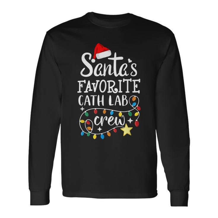 Santas Favorite Cath Lab Crew Christmas Cath Laboratory  Men Women Long Sleeve T-shirt Graphic Print Unisex