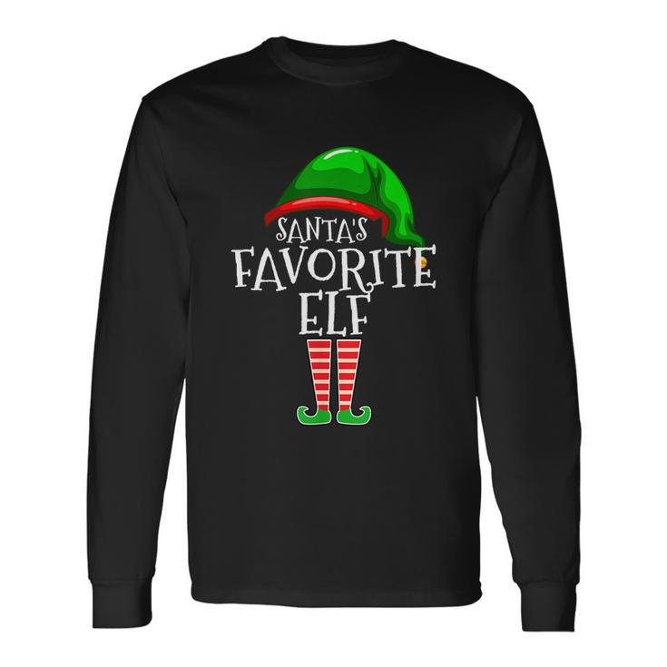 Santas Favorite Elf Group Matching Christmas Tshirt Long Sleeve T-Shirt