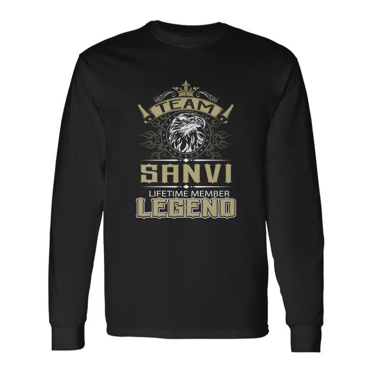 Sanvi Name Sanvi Eagle Lifetime Member L Long Sleeve T-Shirt