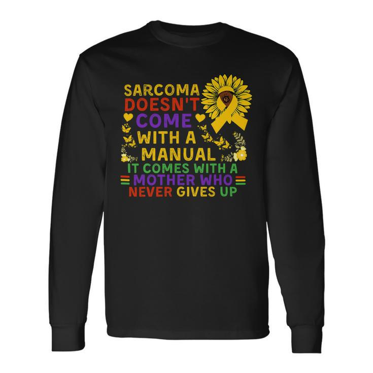 Sarcoma Mother Quote Sunflower With Butterflies Long Sleeve T-Shirt