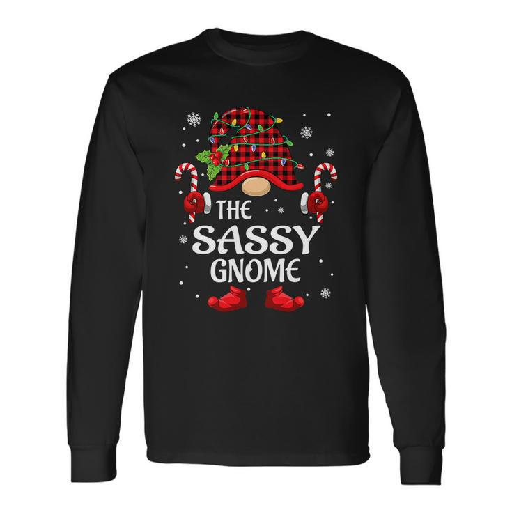 Sassy Gnome Christmas Pajama Sassy Gnome Tshirt Long Sleeve T-Shirt