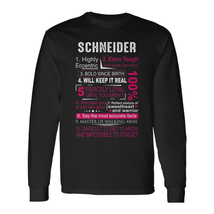 Schneider Name Schneider V2 Long Sleeve T-Shirt