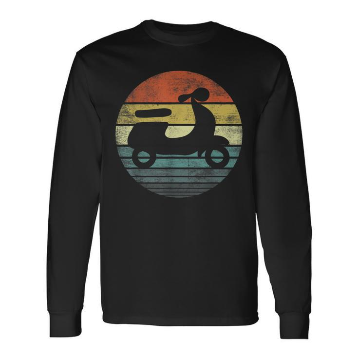 Scooter Driver Retro Classic Motorbike Moped Long Sleeve T-Shirt