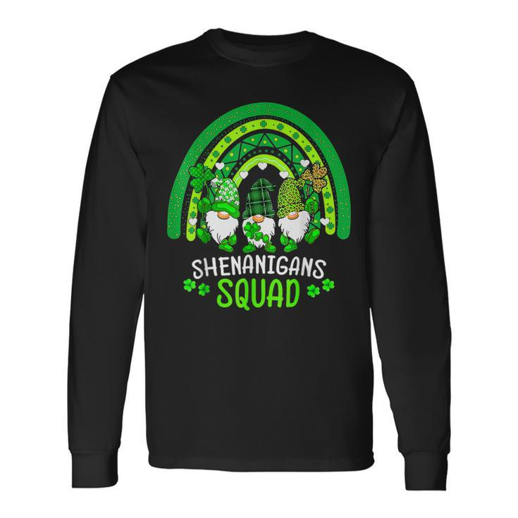 Shenanigans Squad Irish St Patricks Day Gnome Gnomies Long Sleeve T-Shirt