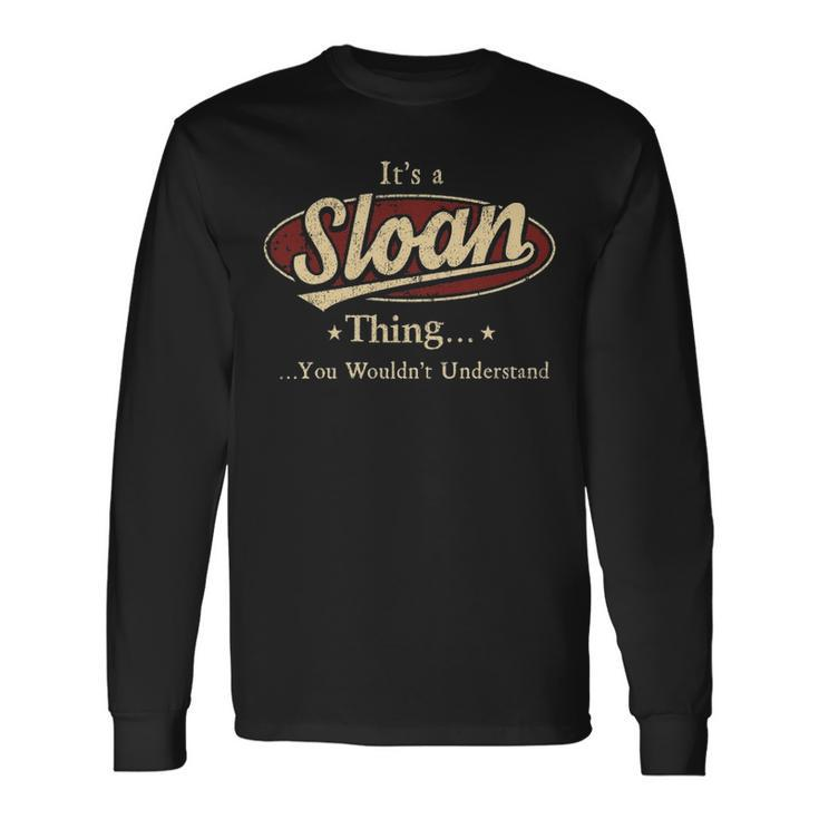Sloan Personalized Name Name Print S With Name Sloan Long Sleeve T-Shirt