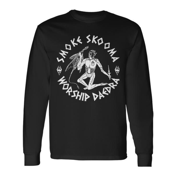 Smoke Skooma Worship Daedra Long Sleeve T-Shirt