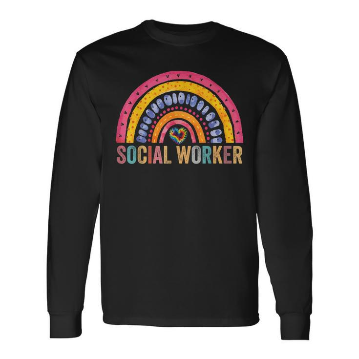 Social Worker Rainbow 2023 School Social Worker Long Sleeve T-Shirt T-Shirt