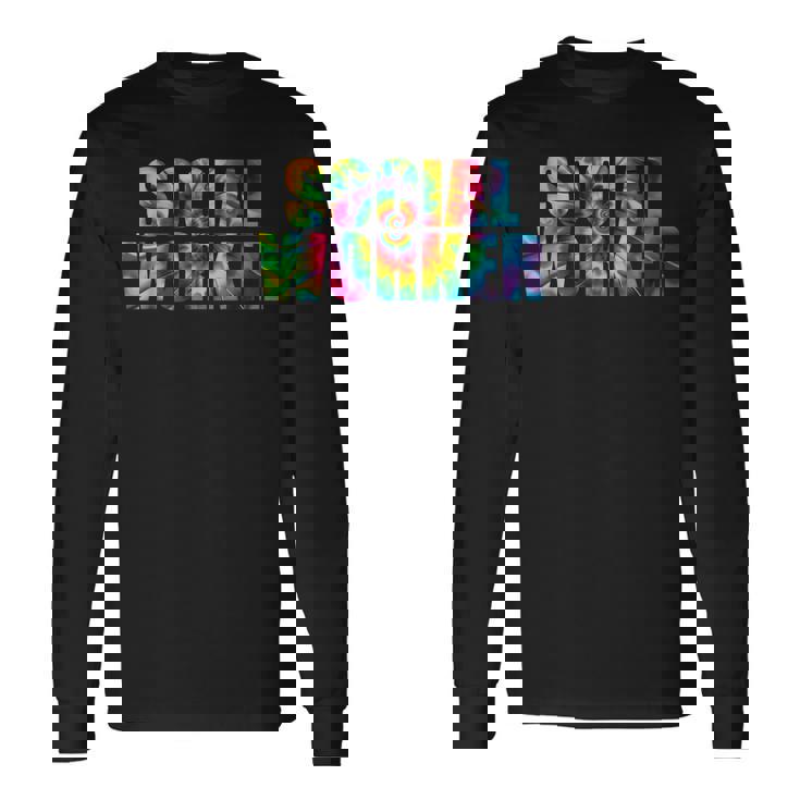 Social Worker Tie Dye 2023 School Social Worker Long Sleeve T-Shirt T-Shirt