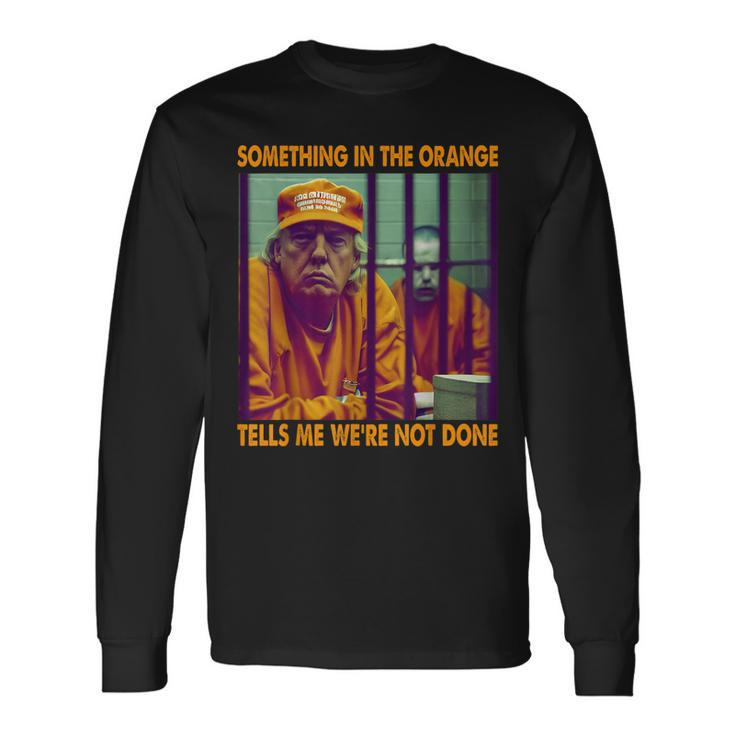 Something In The Orange Tells Me Were Not Done Donald Trump Long Sleeve T-Shirt T-Shirt