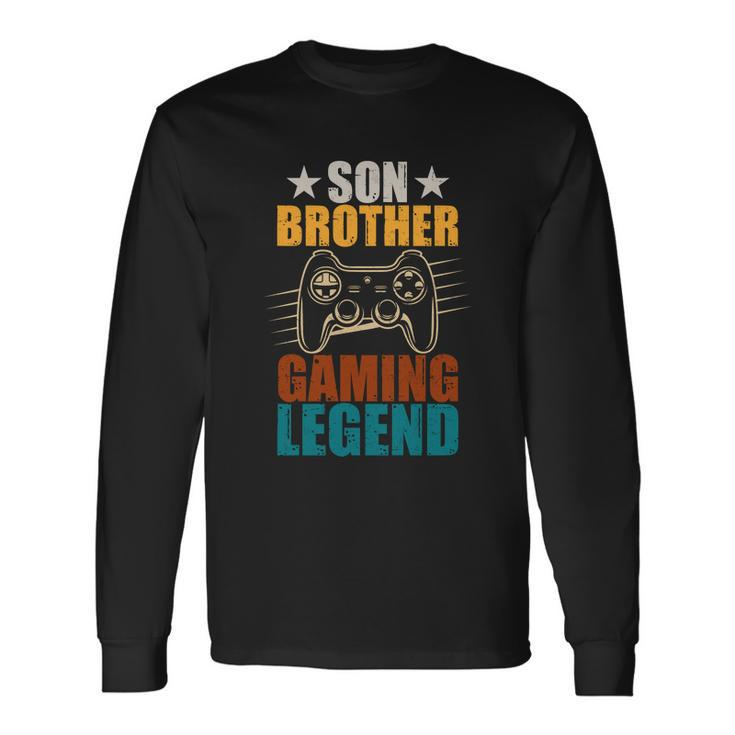 Son Brother Gaming Legend Gamer Long Sleeve T-Shirt