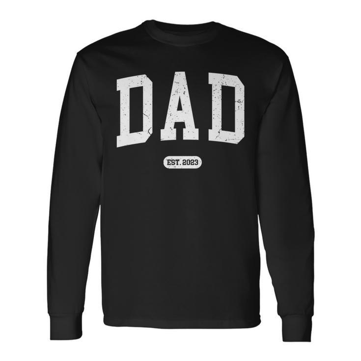 Soon To Be Daddy Est 2023 New Dad Pregnancy Father Day Long Sleeve T-Shirt