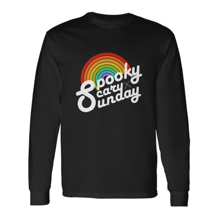 Spooky Scary Sunday Rainbow Spooky Scary Sunday Trendy Long Sleeve T-Shirt