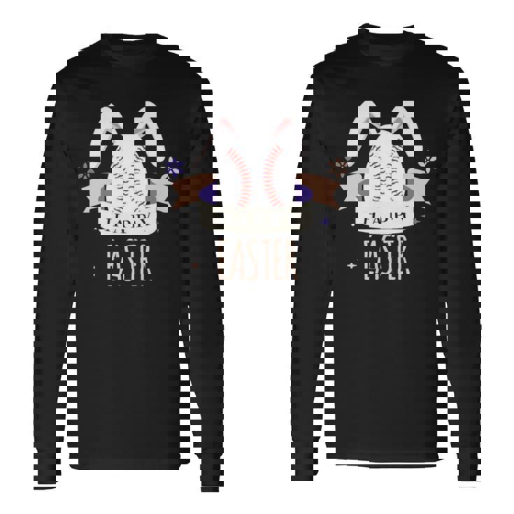 Sport Bunny Baseball Easter Day Egg Rabbit Baseball Ears Funny Unisex Long Sleeve
