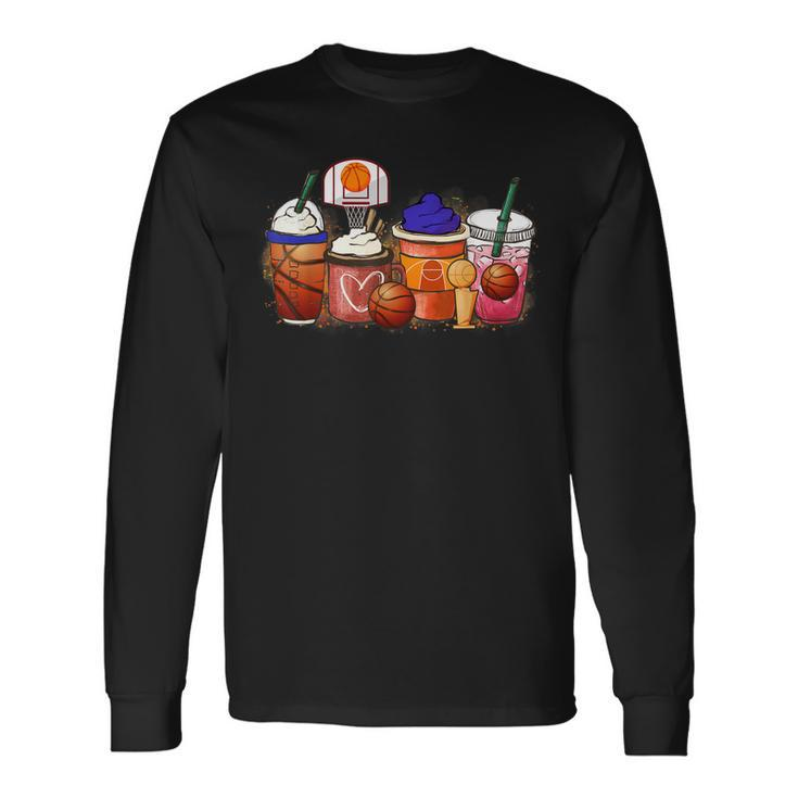 Sports Coffee Drink Volleyball Player Sport Coffee Lover  Men Women Long Sleeve T-shirt Graphic Print Unisex