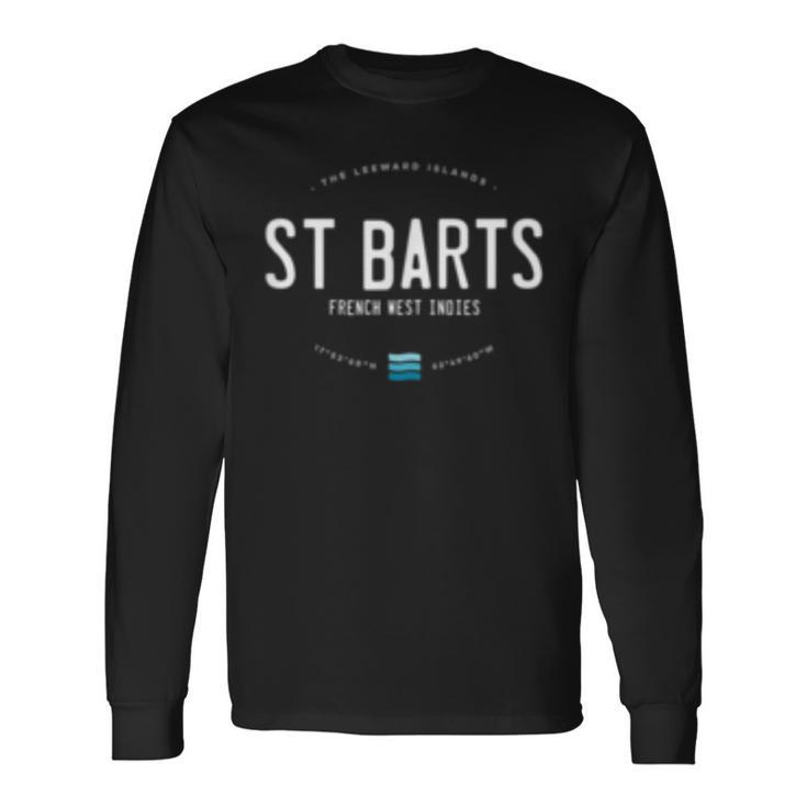 St Barts Beach Waves Long Sleeve T-Shirt